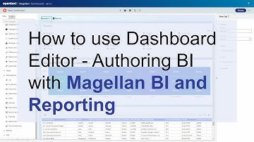 How to use Dashboard Editor - Authoring BI with Magellan BI and Reporting