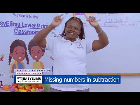 How to write the missing numbers in a subtraction question | CBC Grade 2 math | EasyElimu