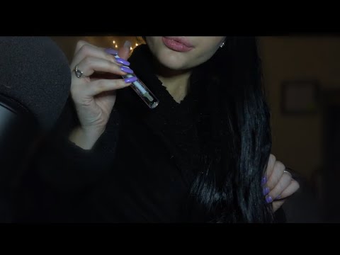 LOFI ASMR|  UP CLOSE 50 LAYERS OF LIP GLOSS (HAND MOV. MOUTH SOUNDS, INAUDIBLE WHISPERING)