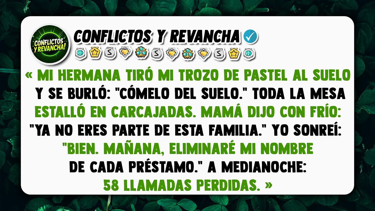 Mi hermana tiró mi trozo de pastel al suelo y se burló: 