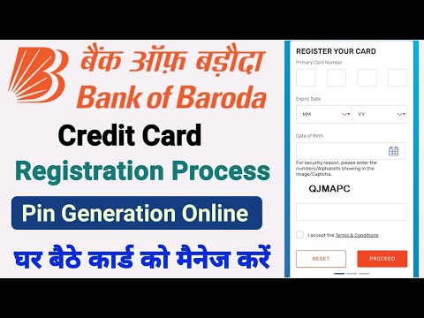 how to activate bank of baroda credit card | bank of baroda credit card registration, Bank of Baroda