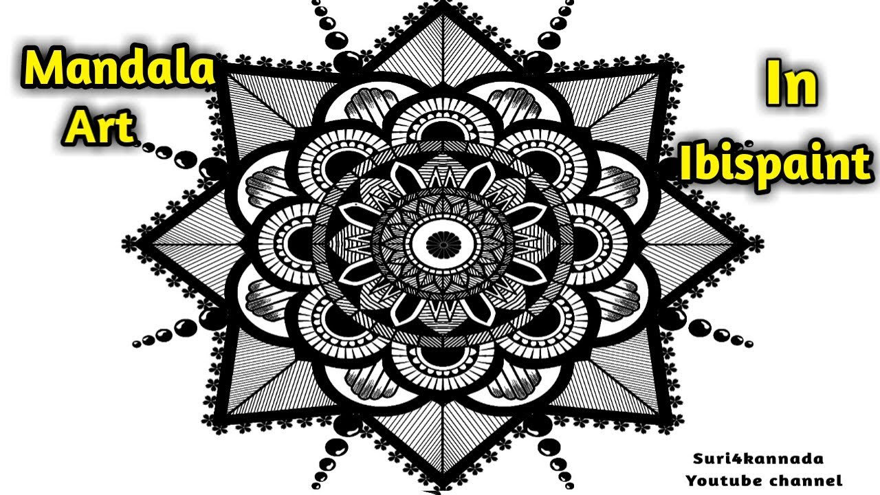 How to draw mandala art for beginners in ibispaint app || mandala art ...