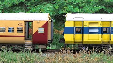 UTKRISHT COUPLING MEMU EXPRESS TRAIN | BUMPY RAILROAD | RAILWORKS 3 | INDIAN TRAIN SIMULATOR | TRAIN