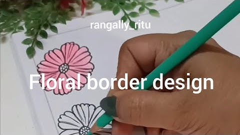 floral border design @rangallyritu #art #borderart #easyborder#drawing #diy  #frontpagedesign #ai