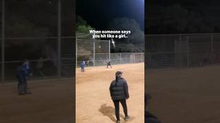 Girl hits in the park homerun! #softball #homerun #hitlikeagirl #throwlikeagirl