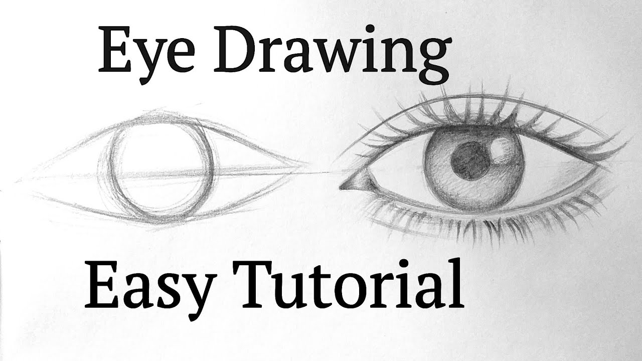 How to draw an eye with teardrop for Beginners  EASY WAY TO DRAW A  REALISTIC EYE   YouTube