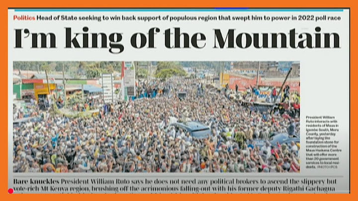 STATE OF THE NATION | President Ruto says he is the king of Mt. Kenya