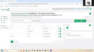 TermHub - Selecting SNOMEDCT_VET in a terminology server project