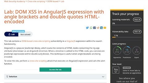 Web Security Academy | XSS | 11 - DOM AngularJS Expression