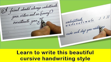 How to write how to write neat & clean cursive handwriting, cursive handwriting tutorial & practices
