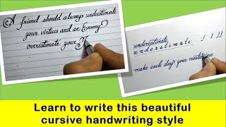 Information How to write how to write neat & clean cursive handwriting, cursive handwriting tutorial & practices Update