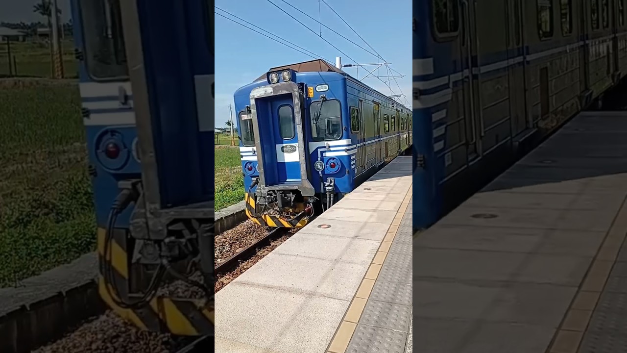 臺鐵 3053次 EMU500型 區間快車 崁頂 出站 2025/7/1