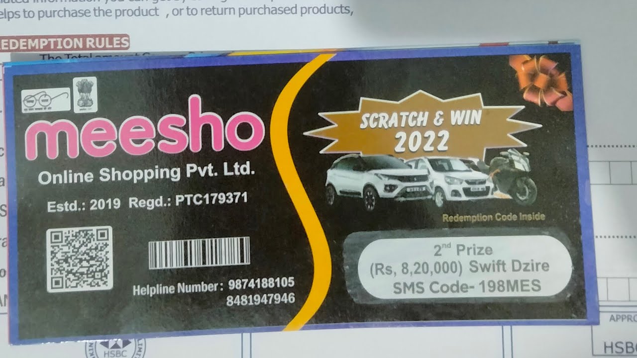 Meeso Scratch card Fake or Real... #meesho - YouTube