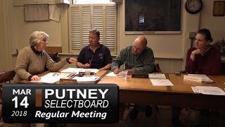 Putney Selectboard Meeting 3/14/18
