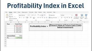 How to Calculate Profitability Index in Excel