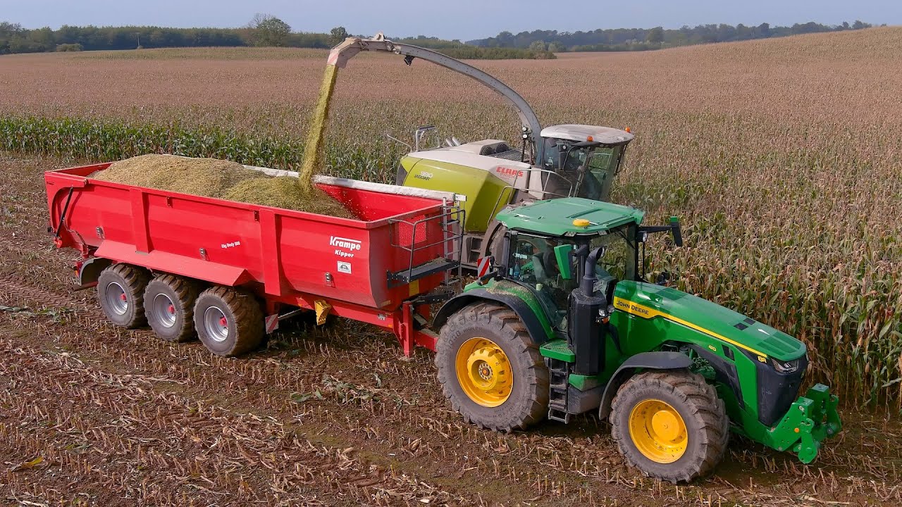 Mais 2023 : John Deere 8R 410 & Fendt 1050 | Mais harvest | Otto Hamester | John Deere 8430 | Xerion