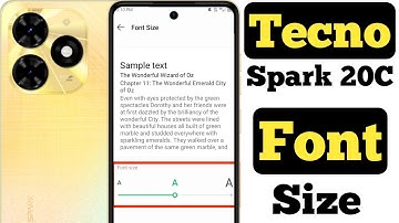 How to change font size on Tecno Spark 20C || Tecno Spark 20C me font size kaise change kare ||