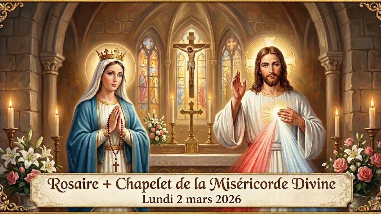 2/03/2026 Rosaire pour la paix et le Chapelet de la Miséricorde Divine 🙏🏻🙏🏻🙏🏻
