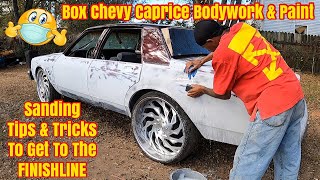 How To Wet Sand Primer & Prep A Car For Paint After Bodywork - Block Sanding The Box Chevy Caprice