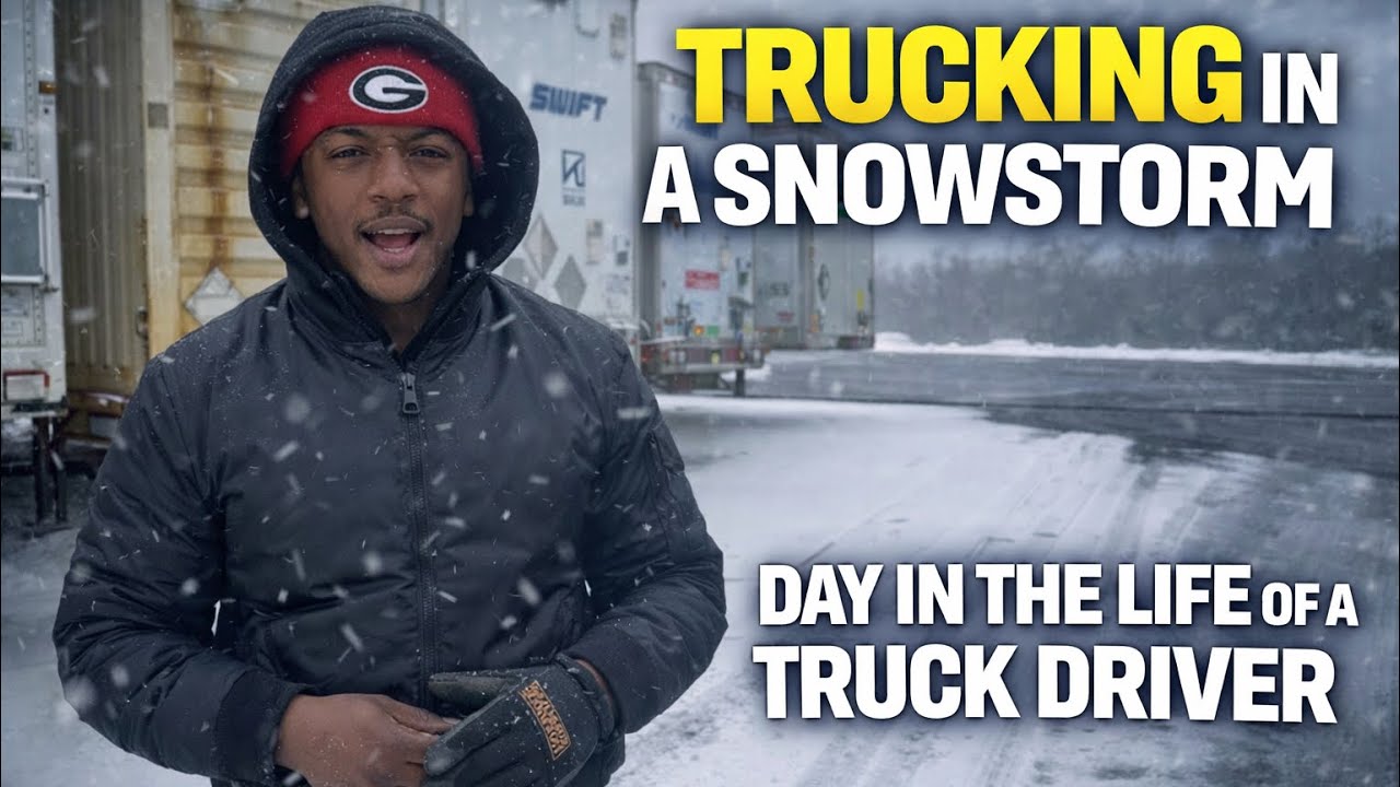 Trucking in a Snowstorm 