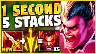 *0.5 SECOND 5 STACKS* I BROKE THE WORLD RECORD (NEW BUILD) - League of Legends