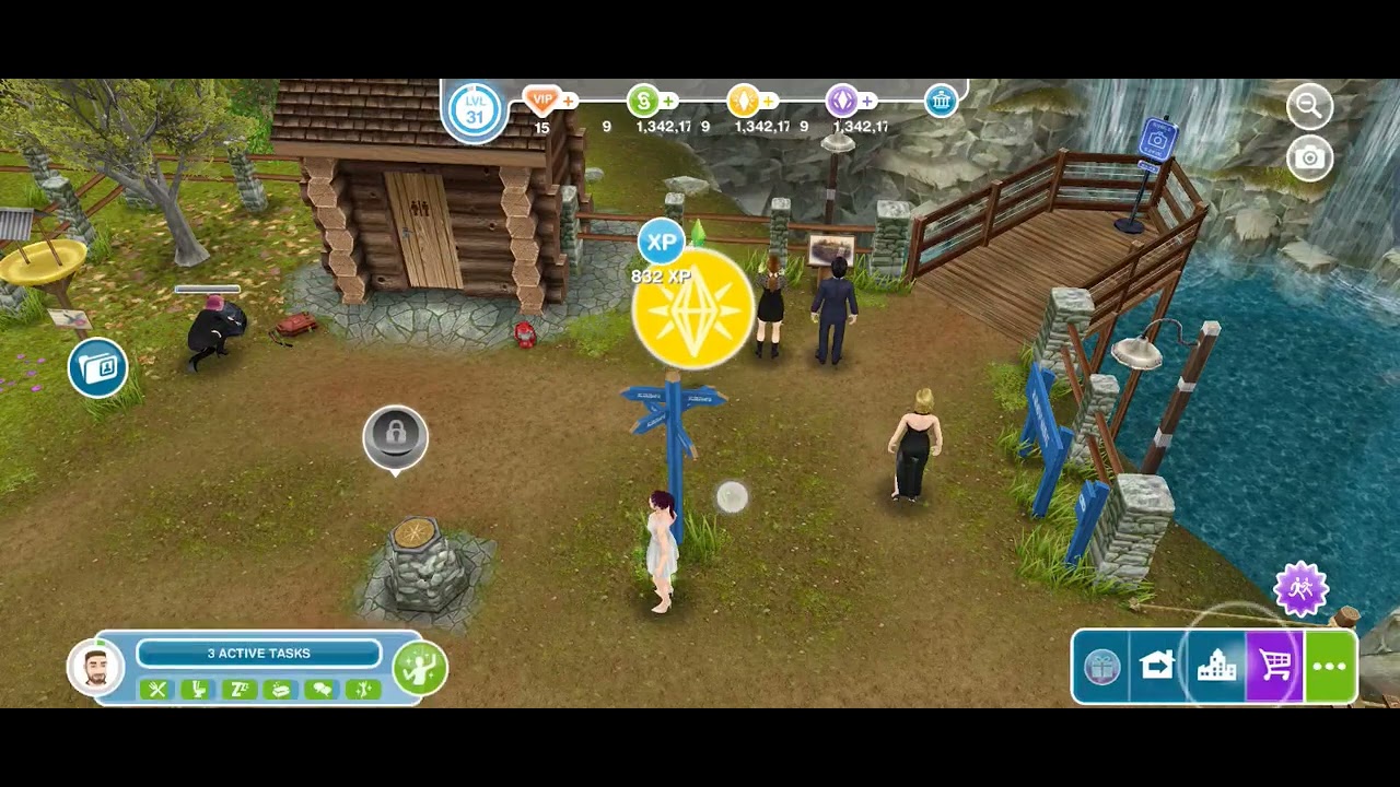 Game The Sims FreePlay Mission "Vacationer's Guide To The Outdoors