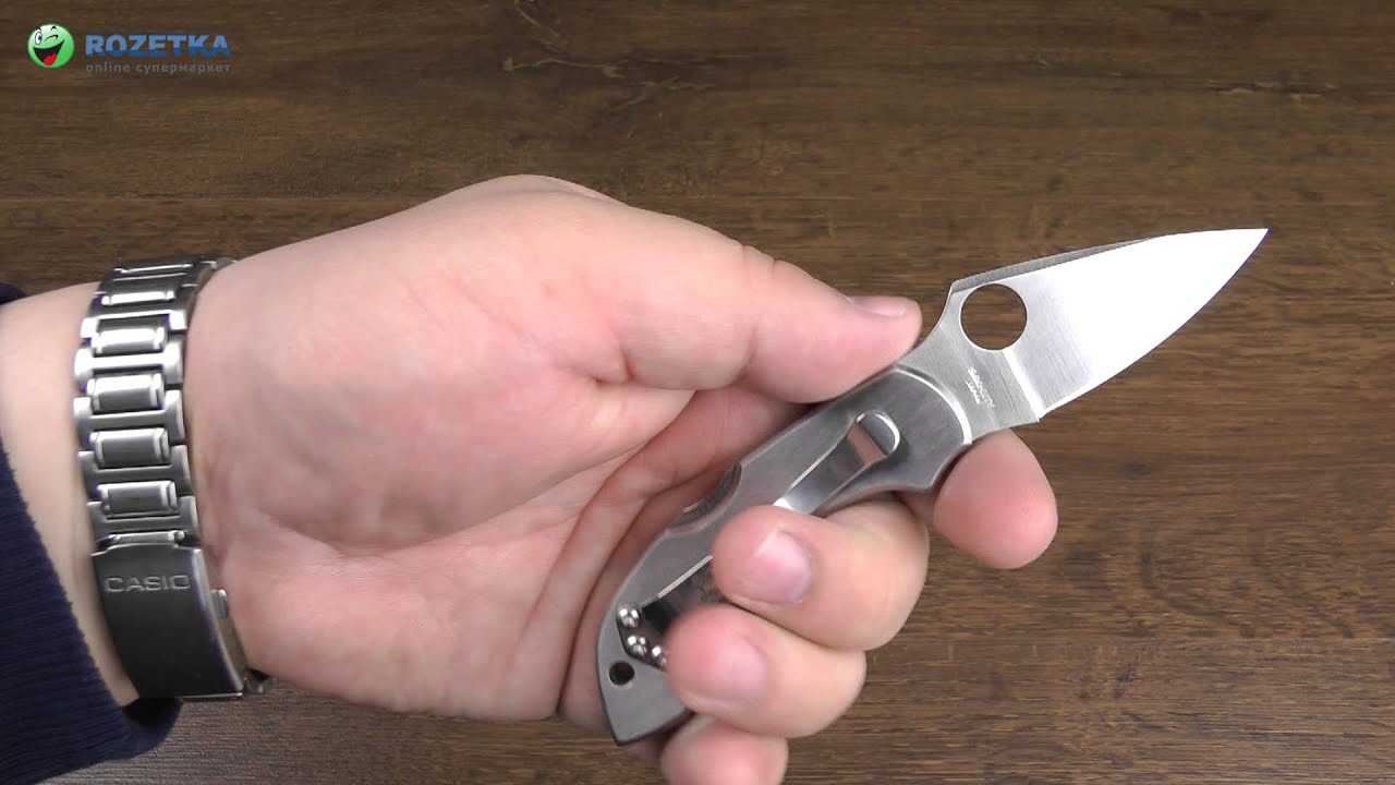 Демонстрация Spyderco Dragonfly Stainless Steel C28P - YouTube