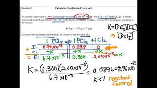 Ch 13 Part 2 Equilibrium ICE calculations