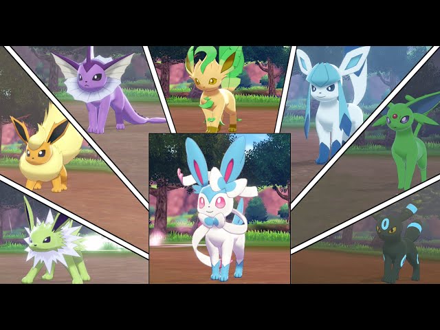 Eevee Shiny Evolução Para Umbreon Shiny Pokémon Sword #pokemon