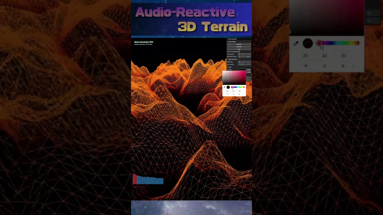 Where Frequency Becomes Elevation | Audio-Reactive 3D Terrain (Three.js & GLSL)
