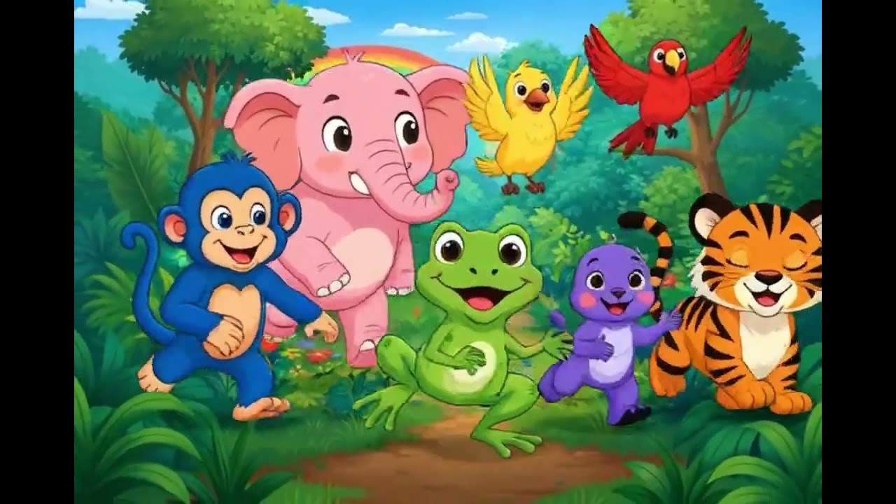 Learn Animals with Bounce & Friends! 🐘🦒 Fun Sounds & Facts | Kids Cartoon