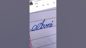 Anvi beautiful name write in cursive writing #cursive#writting#shorts#clips