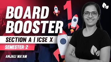 Board Booster Series | Part 1 | Sect- A | Semester 2 | Computer Applications | ICSE X | Anjali Ma