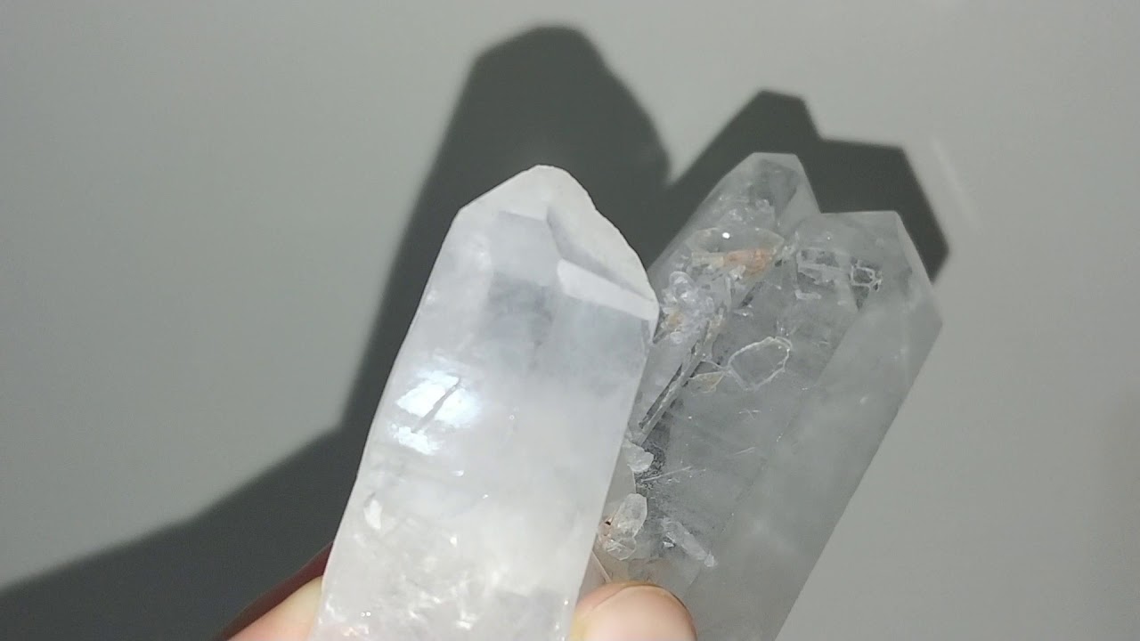 天然白水晶柱 水晶簇sf1 Youtube