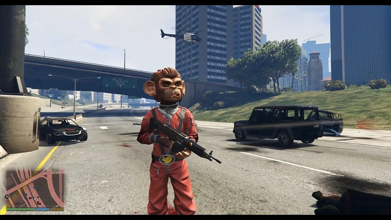 GTA 5 – Monkey Driver Causes Massive City Destruction 💥