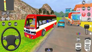 KSRTC Ashok Leyland Bus Driving in Bus Simulator Real - #48 Android Gameplay Video | Indian Bus Game screenshot 2
