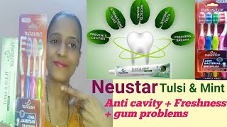 Mi lifestyle Neustar Tulsi & Mint Toothpaste + Toothbrush Review In Hindi दांतों की देखभाल । screenshot 4