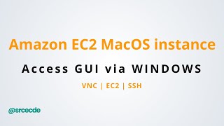 How to access Amazon EC2 MacOS instance GUI via Windows