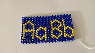 Letter "B" beaded brick stitch tutorial