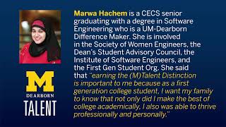 (M)Talent Candidate, Marwa Hachem