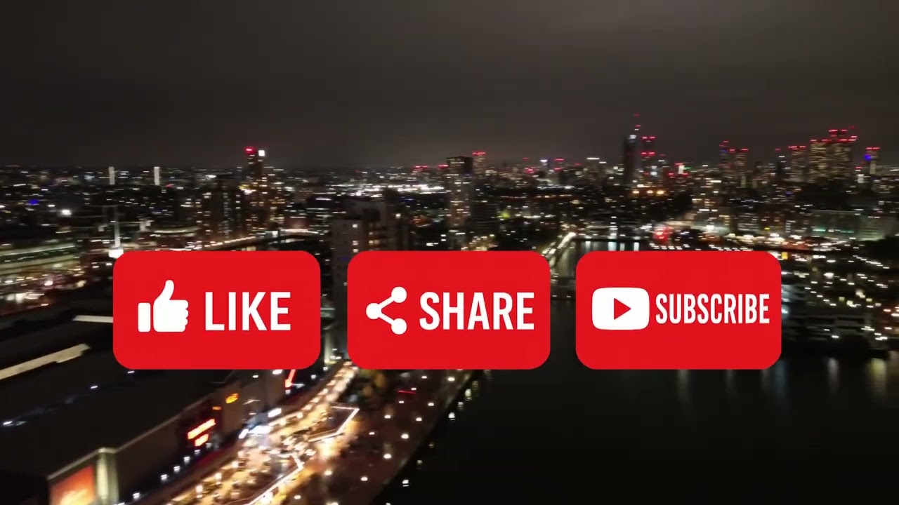 Nightfall Over MediaCity Salford Quays Manchester