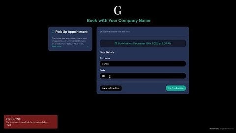 Booki Booki - Bonus Link - Appointment Booking Using One Time Code - Appointment Booking System