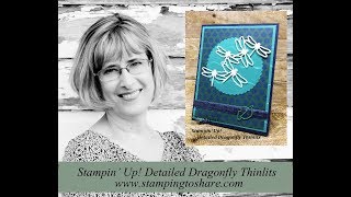 Masculine Card with Stampin' Up! Detailed Dragonfly Thinlits