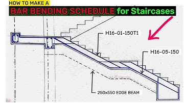 How to make a bar bending schedule for STAIRCASES
