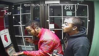 Security footage of attempted liquor store robbery