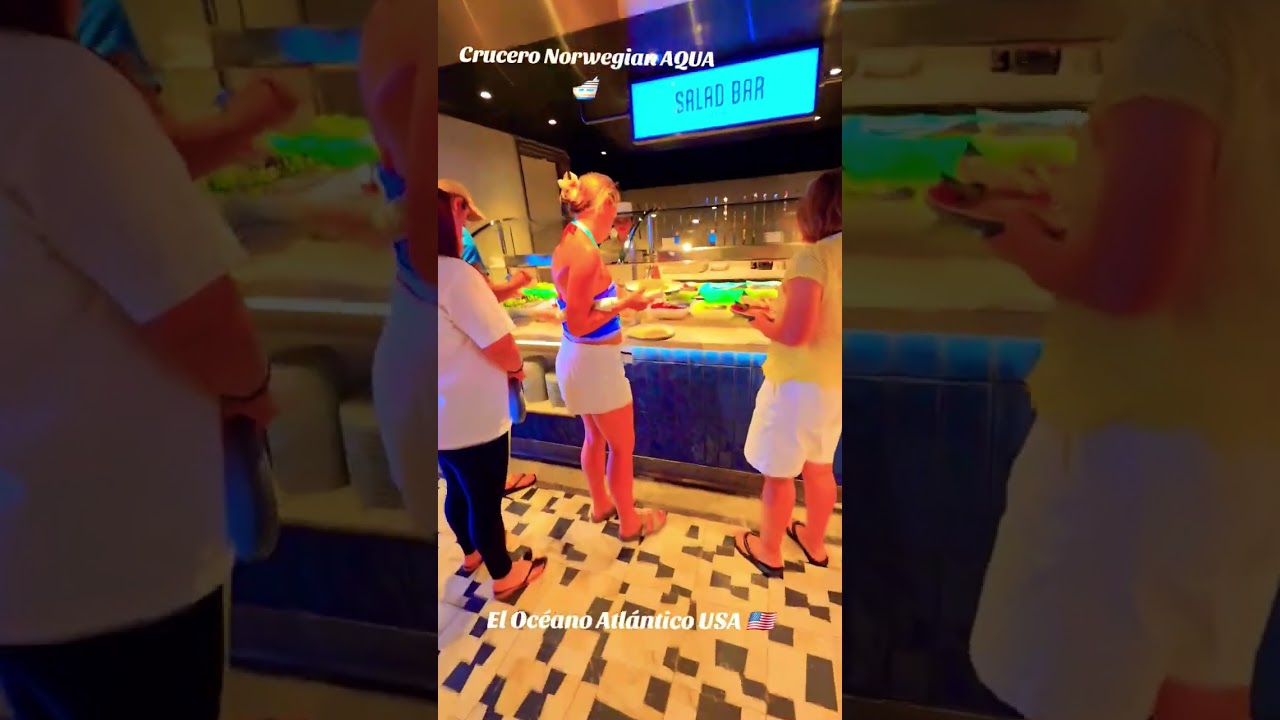 Hoy vamos a visitar el restaurante Bufé libre de crucero Norwegian AQUA 🛳  que siempre esta lleno