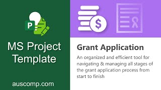 MS Project Template - Grant Application screenshot 1