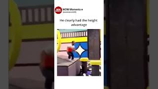 He clearly had the height advantage