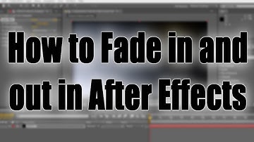 How to Fade in and Out in Adobe After Effects