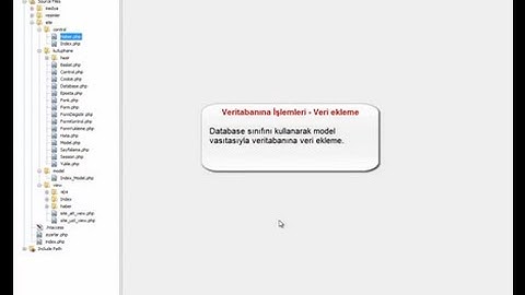 DzMVC PHP Framework - 6. Veritabanı İşlemleri - Veri ekleme